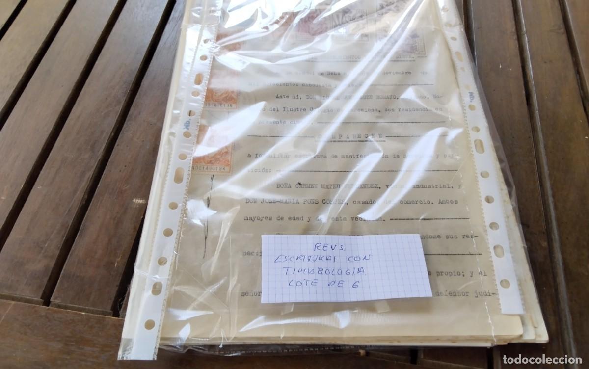 Manuscritos antiguos: REUS , LOTE DE 6 ESCRITURAS Y DOCUMENTOS CON TIMBROLOGIA - Foto 9