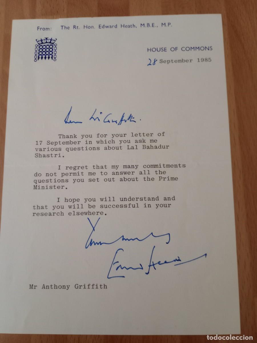 Manuscritos antiguos: PRIMEROS MINISTROS BRITANICOS - Foto 2