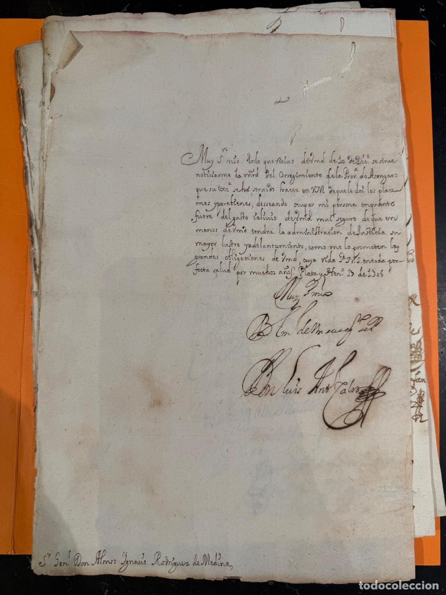 Manuscritos antiguos: EPISTOLARIO DIRIGIDO A ALONSO IGNACIO RODR&Iacute;GUEZ DE MEDINA, CORREGIDOR DE LA PROVINCIA DE AZ&Aacute;NGAR
