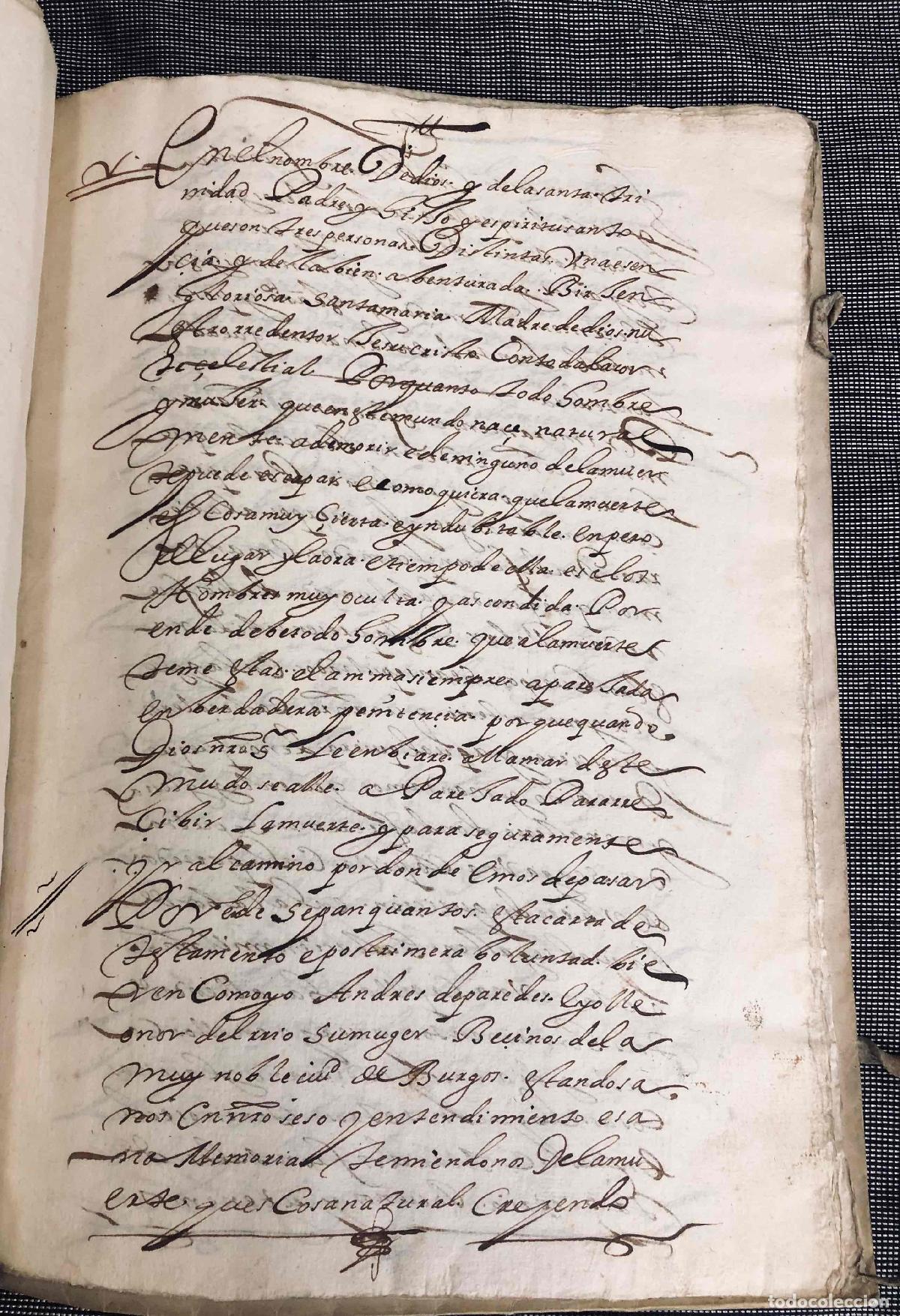 Manuscritos antiguos: TESTAMENTO DE ANDRES PAREDES, POSEEDOR DE MAYORAZGO INSTITUIDO POR JUAN VAZQUEZ, REGIDOR DE BURGOS