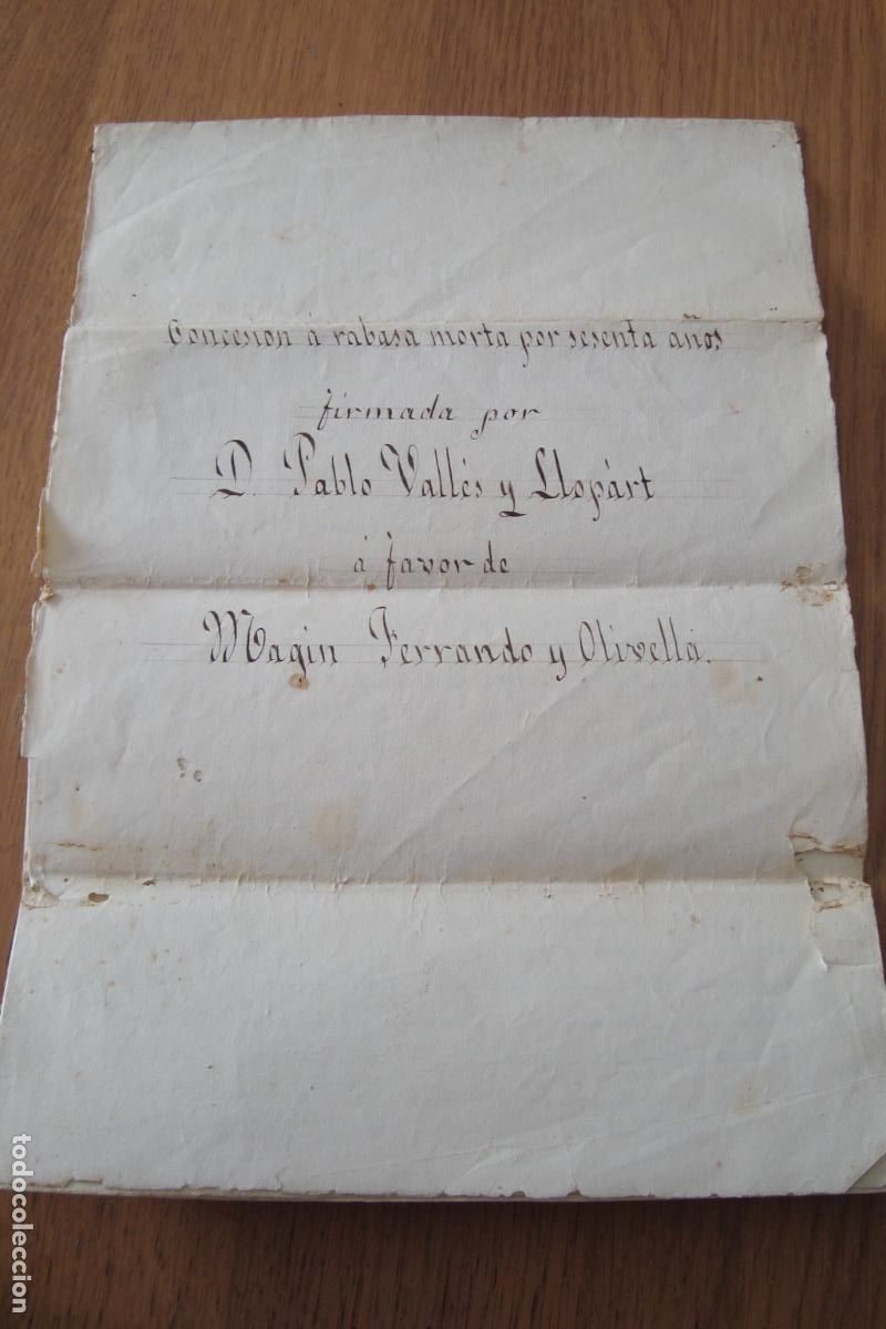 Manuscritos antiguos: RABBASA MORTA. PABLO VALLES LLOPART- MAGIN FERNANSO OLIVELLA.VILOBI VILOVI. VILLAFRANCA PANADES 1864