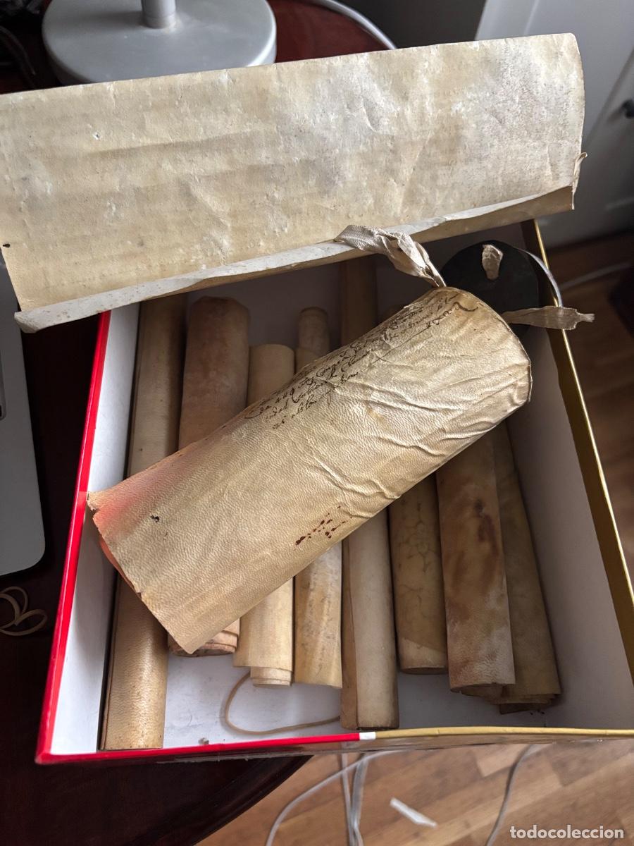 Manuscritos antiguos: Lote de diez documentos en pergamino sobre Menorca