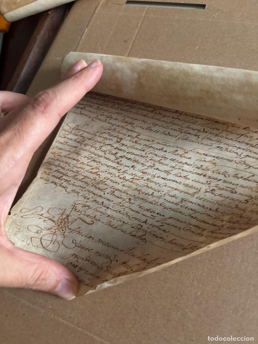 Manuscritos antiguos: Lote de diez documentos en pergamino sobre Menorca - Foto 6