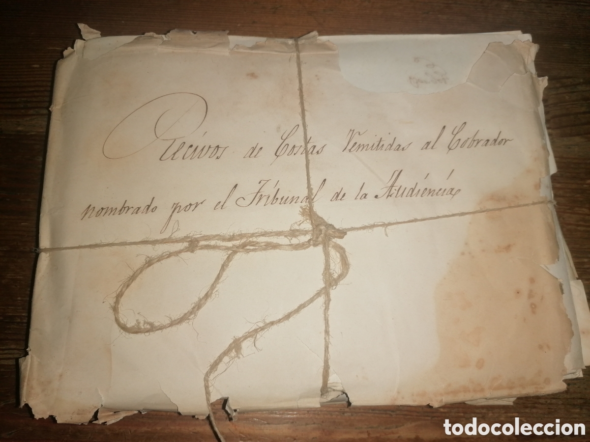 Manuscritos antiguos: Cartas y recibos manuscritos remitidas a Juez Ruperto de Mier y Ter&aacute;n. Teguise. Lanzarote.