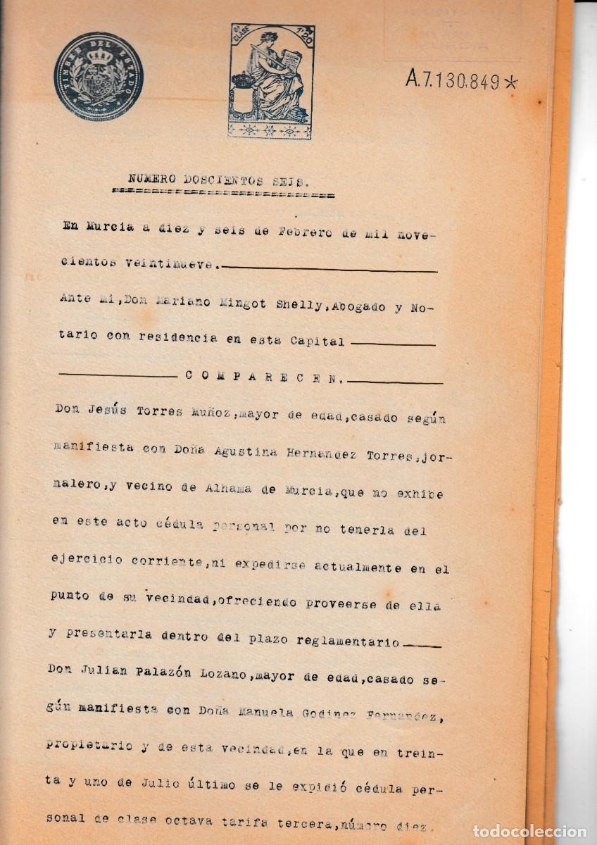 Manuscritos antiguos: 1929 ALHAMA DE MURCIA