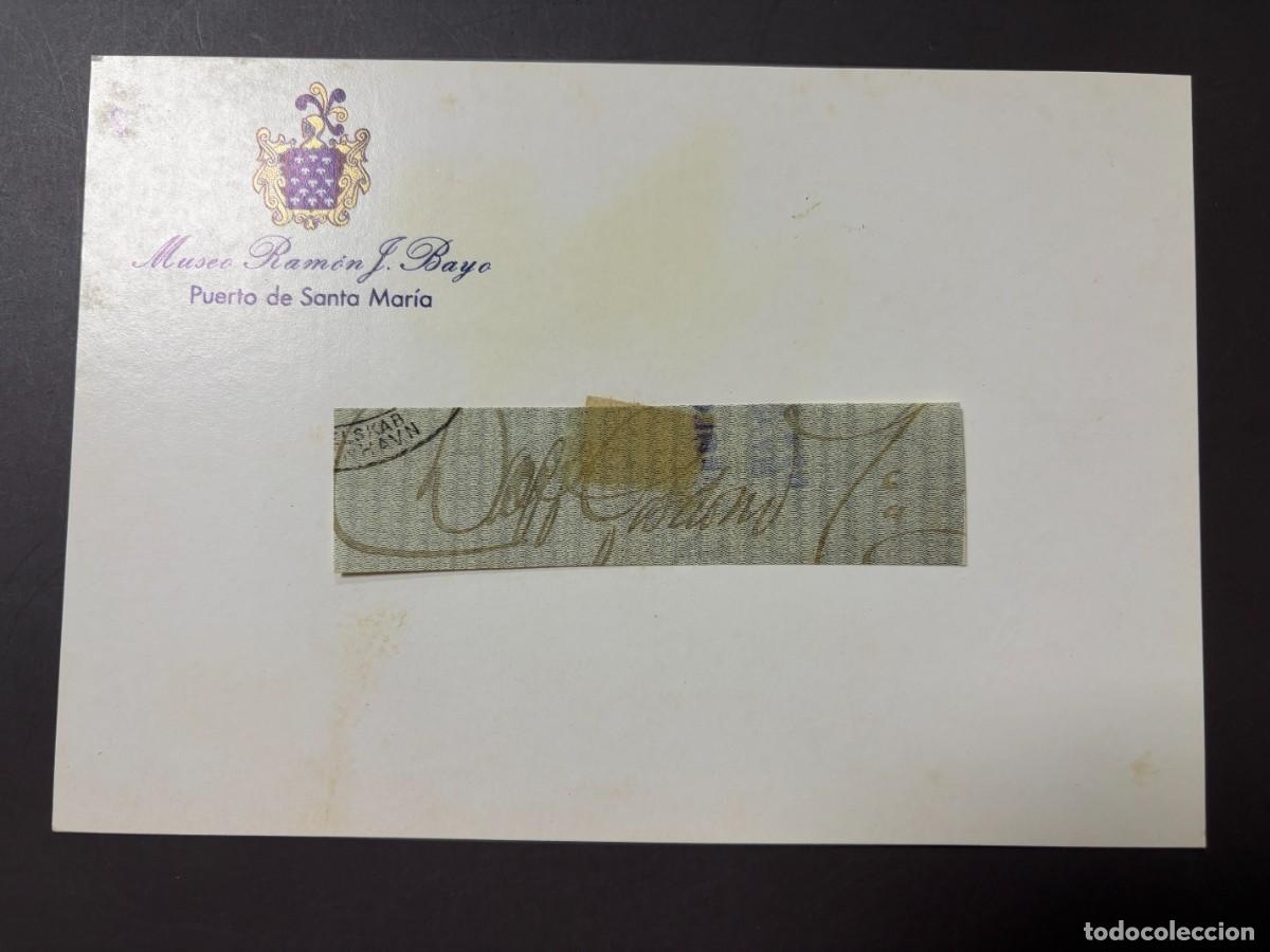 Manuscritos antiguos: ETIQUETA FIRMADA POR DUFF GORDON Y C&Iacute;A. &ndash; ANTIGUA COMPA&Ntilde;&Iacute;A BODEGUERA DEL PUERTO DE SANTA MAR&Iacute;A