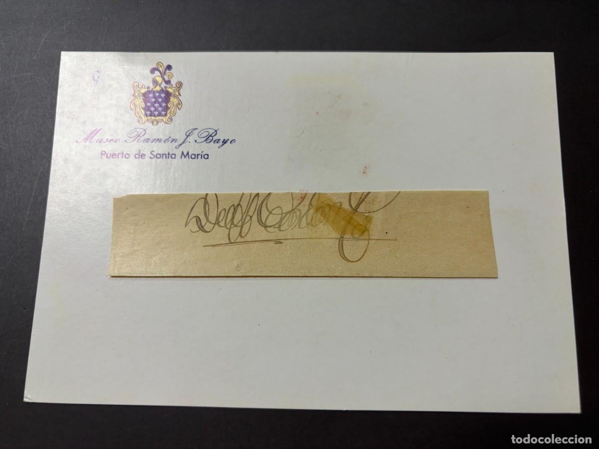 Manuscritos antiguos: ETIQUETA FIRMADA POR DUFF GORDON Y C&Iacute;A. &ndash; ANTIGUA COMPA&Ntilde;&Iacute;A BODEGUERA DEL PUERTO DE SANTA MAR&Iacute;A
