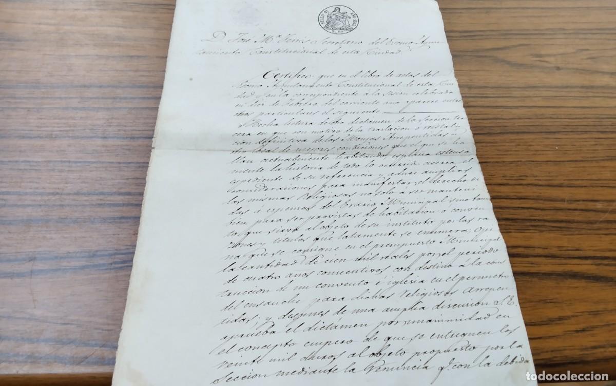 Manuscritos antiguos: BARCELONA , MANUSCRITO CON TIMBROLOGIA A&Ntilde;O 1863 , 1 PAG