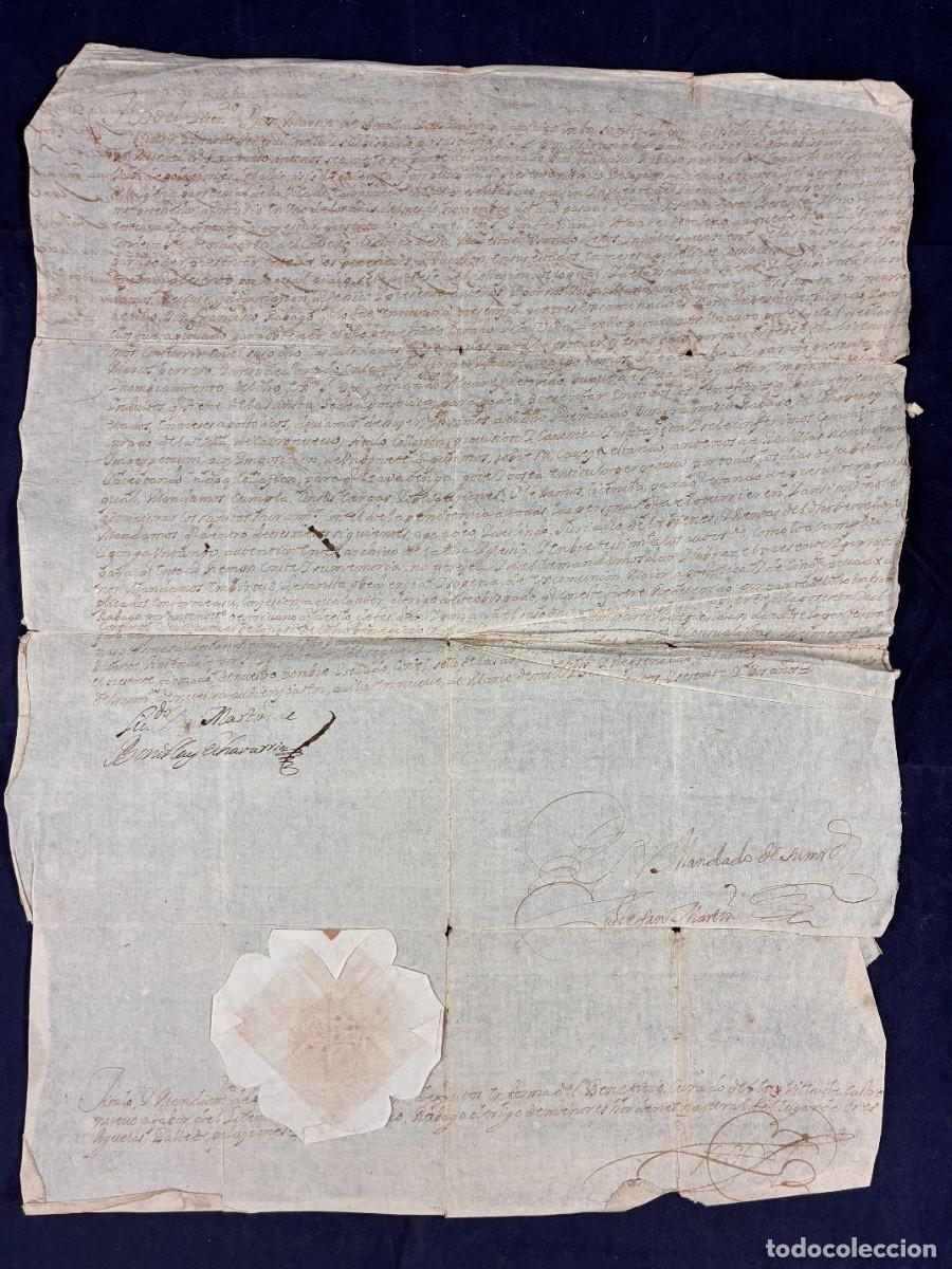 Manuscritos antiguos: Beneficio curado. Mart&iacute;n [&hellip;] Echavarr&iacute;a. s. XVII-XVIII. Buen estado