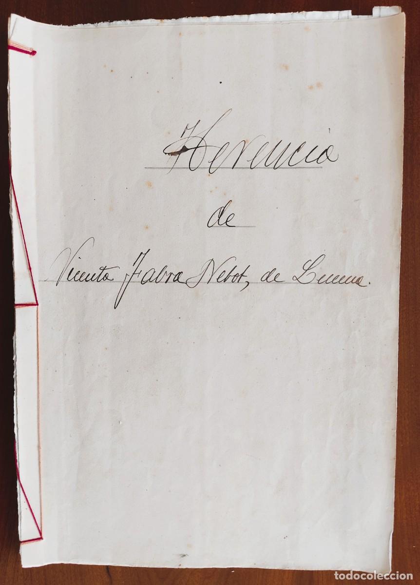 Manuscritos antiguos: LUCENA DEL CID (CASTELL&Oacute;N) A&Ntilde;O 1927 - (2) SELLO 4&ordf; CLASE 12 PESETAS Y OTRO - HERENCIA