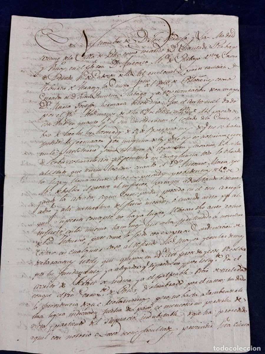 Manuscritos antiguos: Manuscrito para Pleito testamentario R&aacute;bago. 1825 Potes, Li&eacute;bana, Cantabria. Muy buen estado