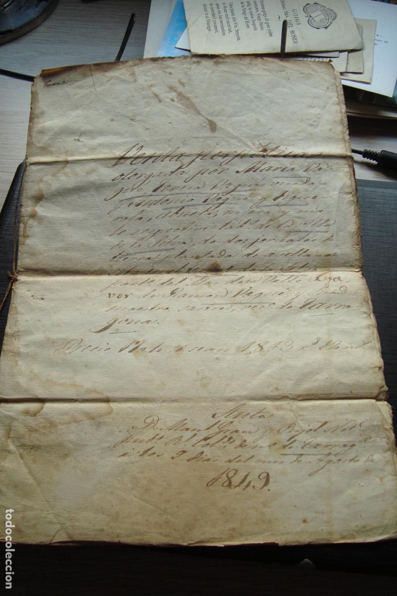Manuscritos antiguos: MANUSCRITO FAMILIA VAGU&Eacute; FIGUEROLA VECINOS VILLA DE LA SELVA DEL CAMP? EN TARRAGONA 1849.