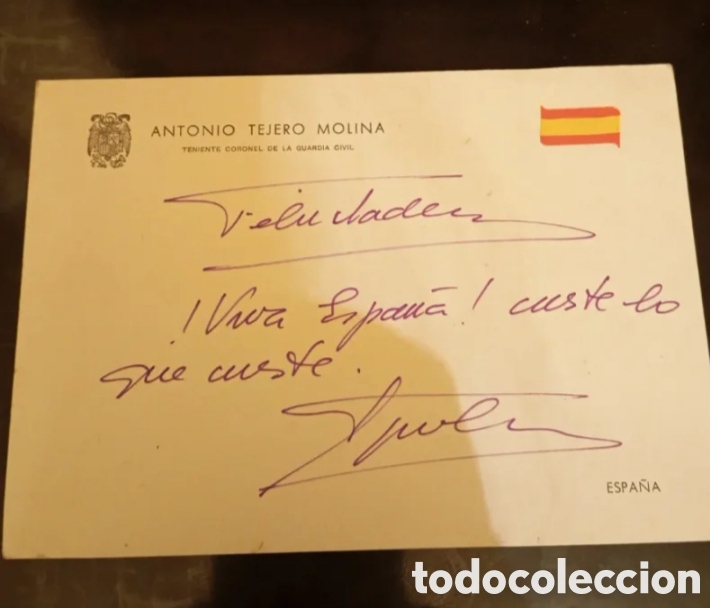 Manuscritos antiguos: &Uacute;nico! Manuscrito firmado Antonio Tejero Molina