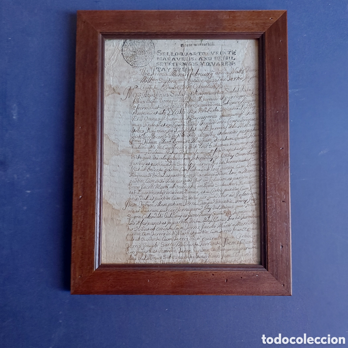 Manuscritos antiguos: &rdquo;SELLO QVARTO VEINTE MARAVEDIS A&Ntilde;O DE MIL SETECIENTOS Y QUARENTA Y TRES&rdquo;