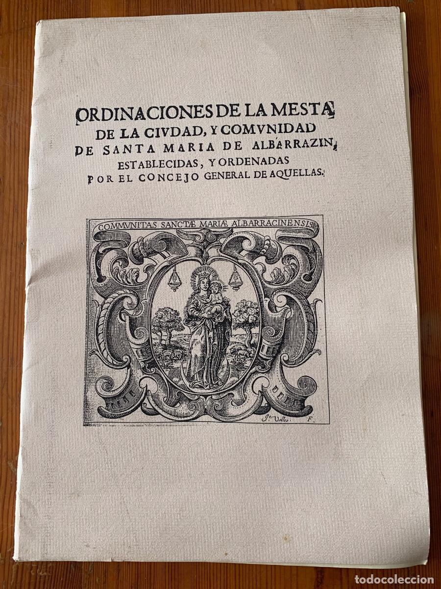 Manuscritos antiguos: Ordenaciones de la Mesta de la ciudad de Albarrac&iacute;n (documento)