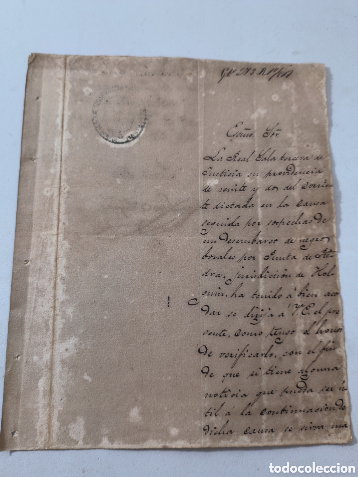 Manuscritos antiguos: Cuba espa&ntilde;ola, documento sala tercera de justica , desembarco de negros bozales,a&ntilde;o 1861.