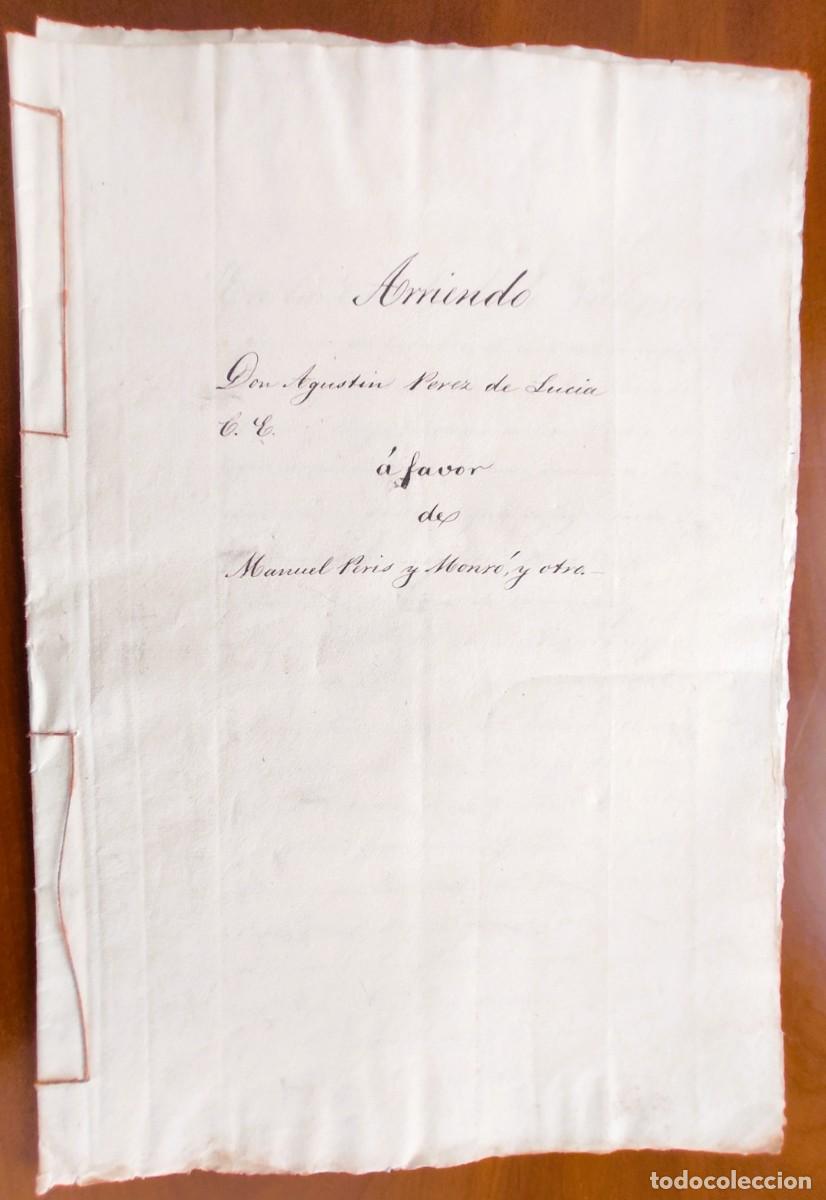 Manuscritos antiguos: VALENCIA A&Ntilde;O 1864 - SELLO 5&ordm; 32 REALES Y (2) SELLO 9&ordm; 2 REALES - ARRIENDO TIERRAS CONDE EN FOYOS