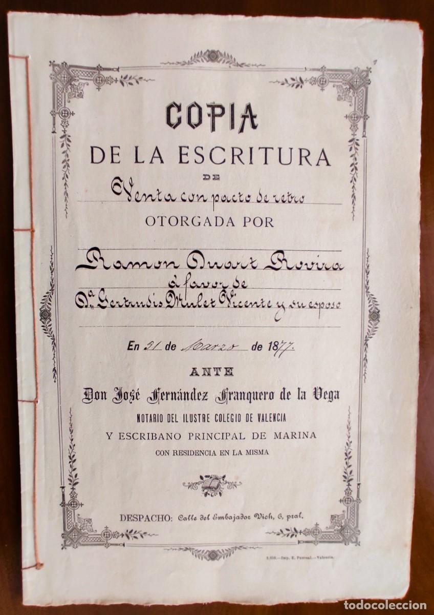 Manuscritos antiguos: VALENCIA A&Ntilde;O 1891 - SELLO 8&ordf; CLASE 4 PESETAS Y SELLO 12&ordf; CLASE 75 C - VENTA TIERRAS T&Eacute;RMINO BENIFAY&Oacute;