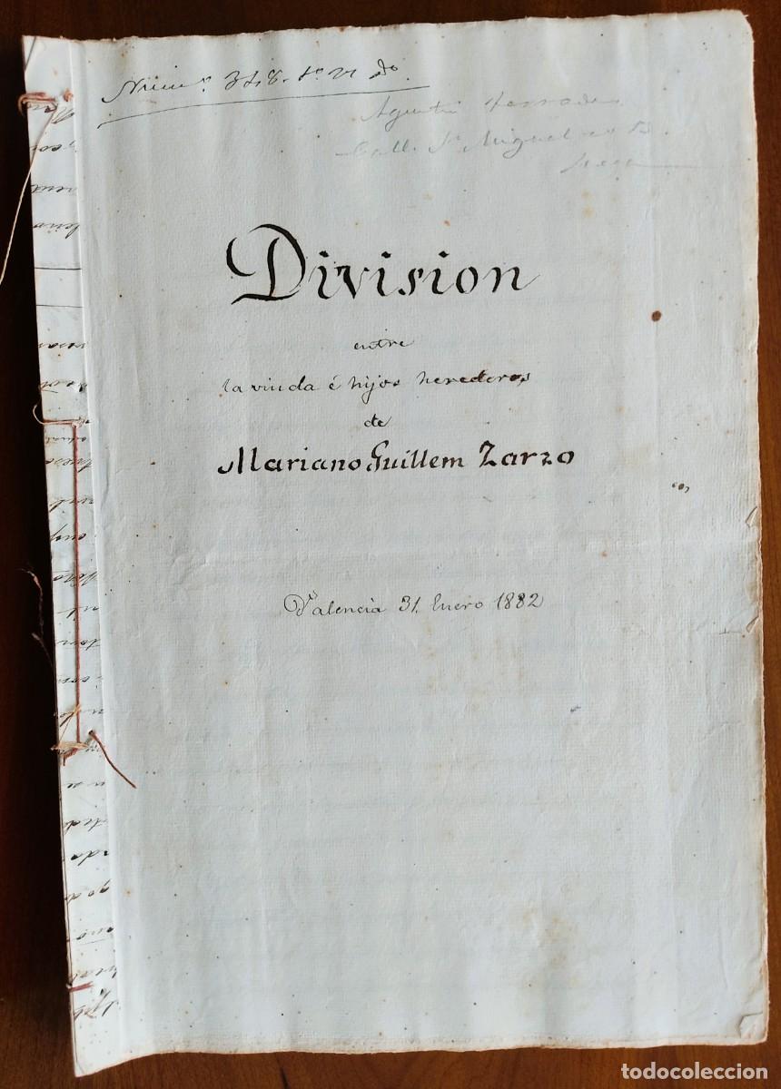 Manuscritos antiguos: VALENCIA A&Ntilde;O 1882 - SELLO 3&ordm; 25 PTAS. HAB. Y (7) SELLO 11&ordm; 50 CENT. HAB. - DIVISI&Oacute;N HERENCIA
