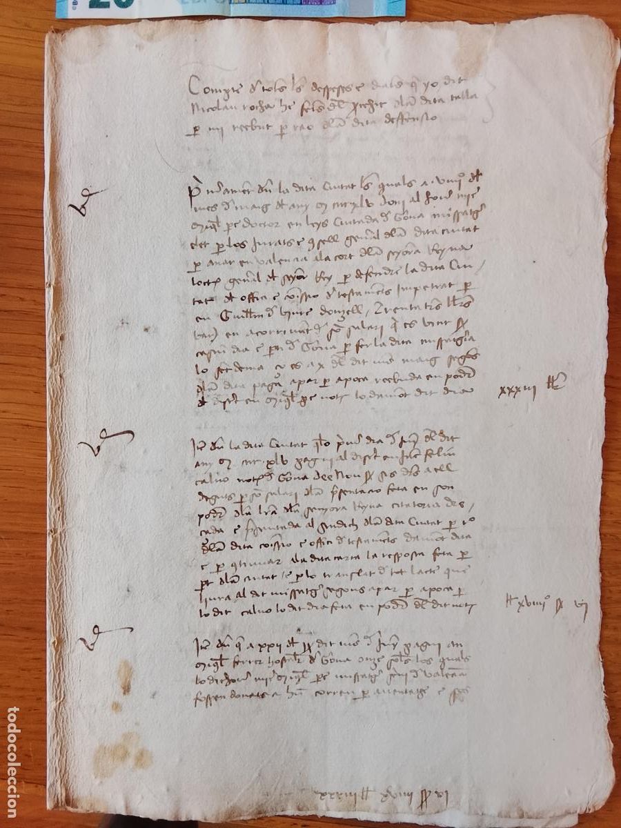 Manuscritos antiguos: Manuscrito del siglo XVI a dos caras