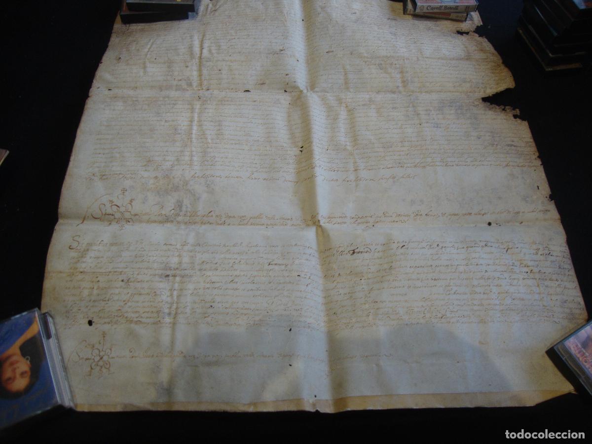 Manuscritos antiguos: ANTIGUO MANUSCRITO EN PIEL ??? MEDIDAS 69 X 63 CM EN LATIN ???? A ESTUDIAR