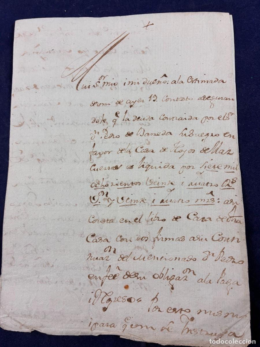 Manuscritos antiguos: Lote deuda Casa de Hoyos - Antonio Cabeza y varios - 1775 - Manuscritos - Muy buen estado