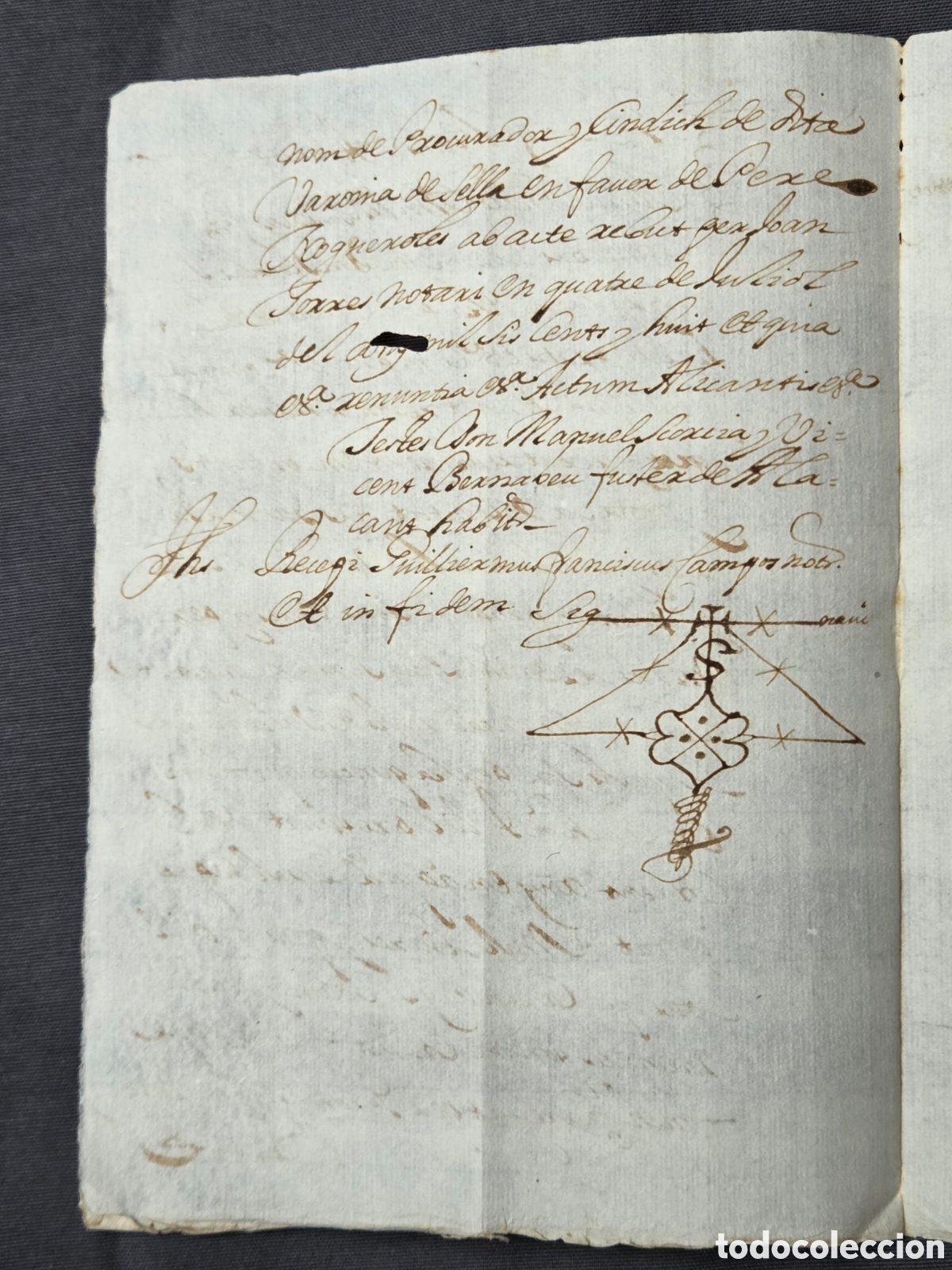 Manuscritos antiguos: ALICANTE 1685 APOCA, RECIBO en VALENCIANO - Foto 2