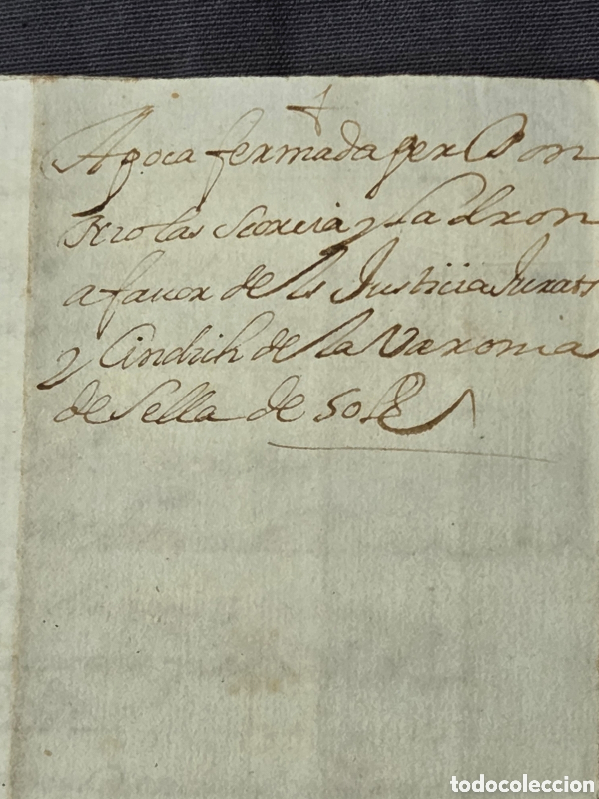 Manuscritos antiguos: ALICANTE 1685 APOCA, RECIBO en VALENCIANO - Foto 3