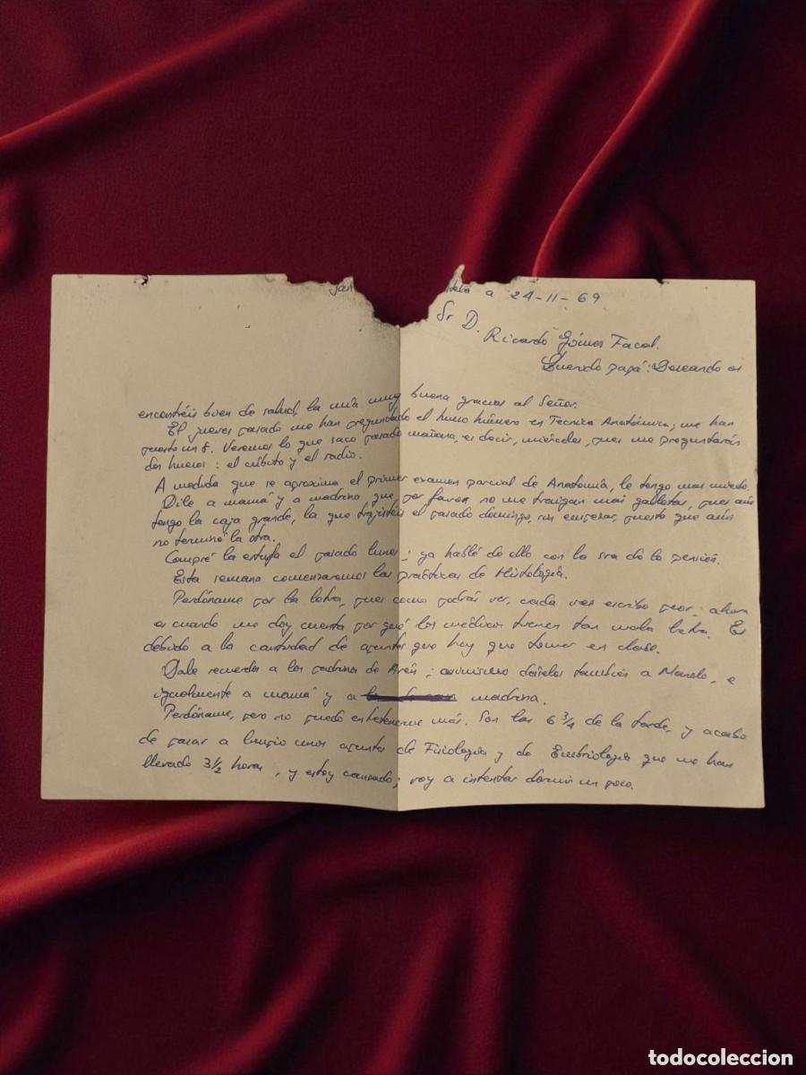 Manuscritos antigos: ✉️ Carta Manuscrita Original &ndash; 24 De Noviembre De 1969 &ndash; Testimonio &Iacute;ntimo Y Aut&eacute;ntico De &Eacute;poca