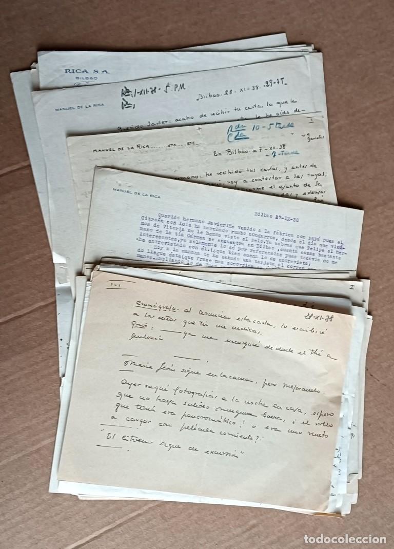 Manuscritos antiguos: lote documentos Manuel de la Rica RICA SA Todas 1938 menos 1 - 1939