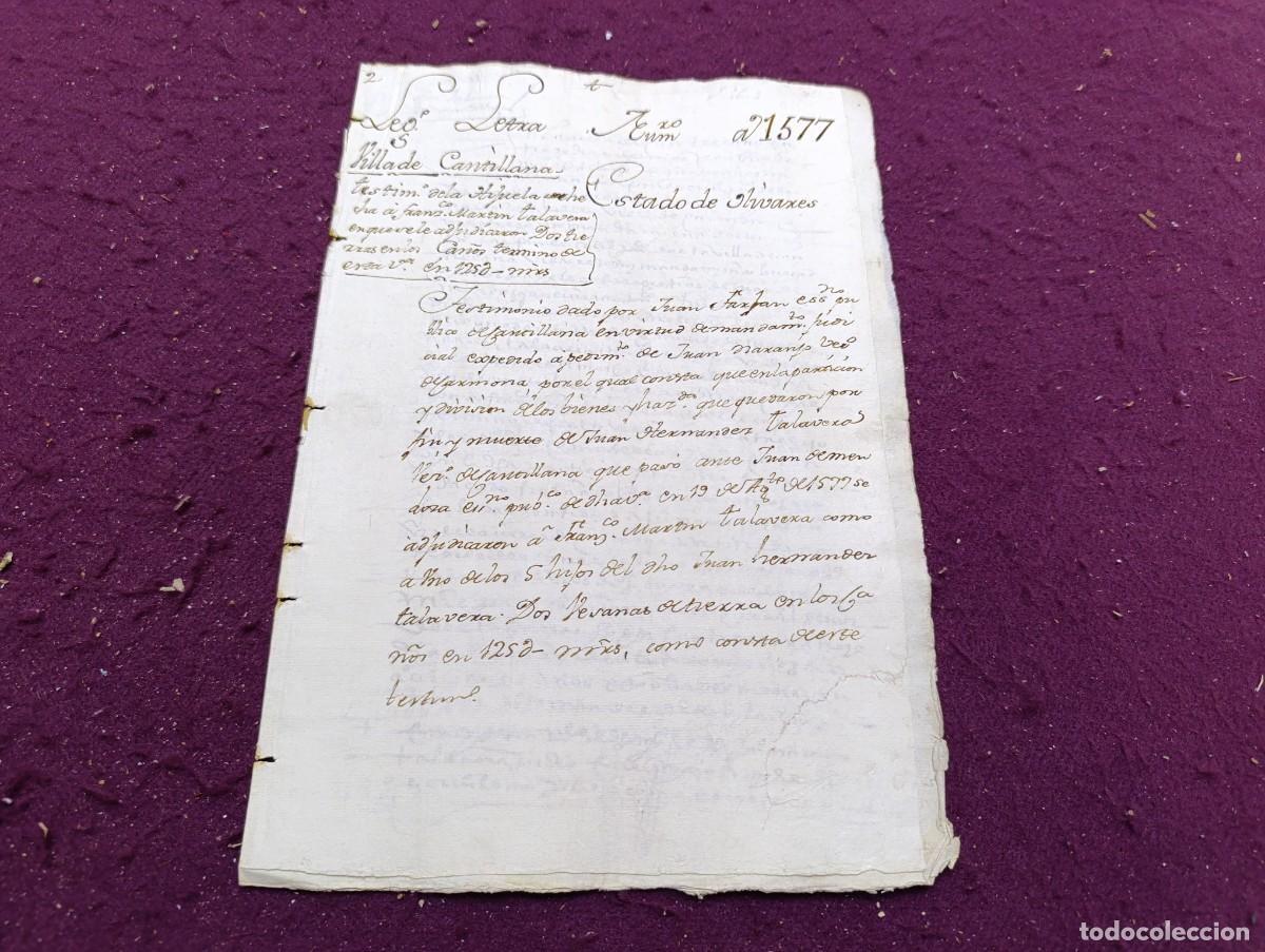 Manuscritos antiguos: AM10, Muy Antiguo Manuscrito, Cantillana, Sevilla, 1577, Testamento o herencia, Estado de Olivares