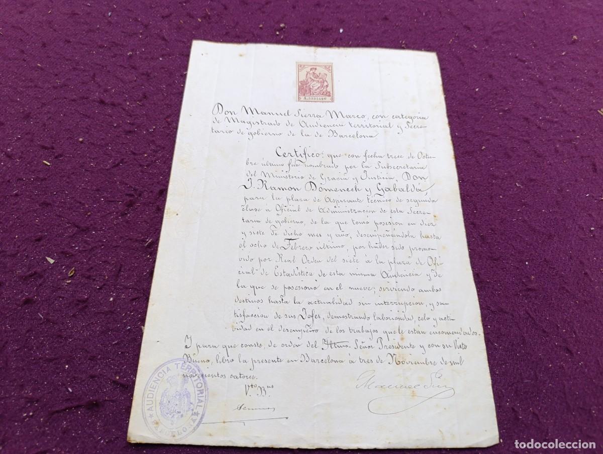 Alte Manuskripte: AM20, Antiguo Manuscrito, Barcelona, 1914, nombramiento p&uacute;blico