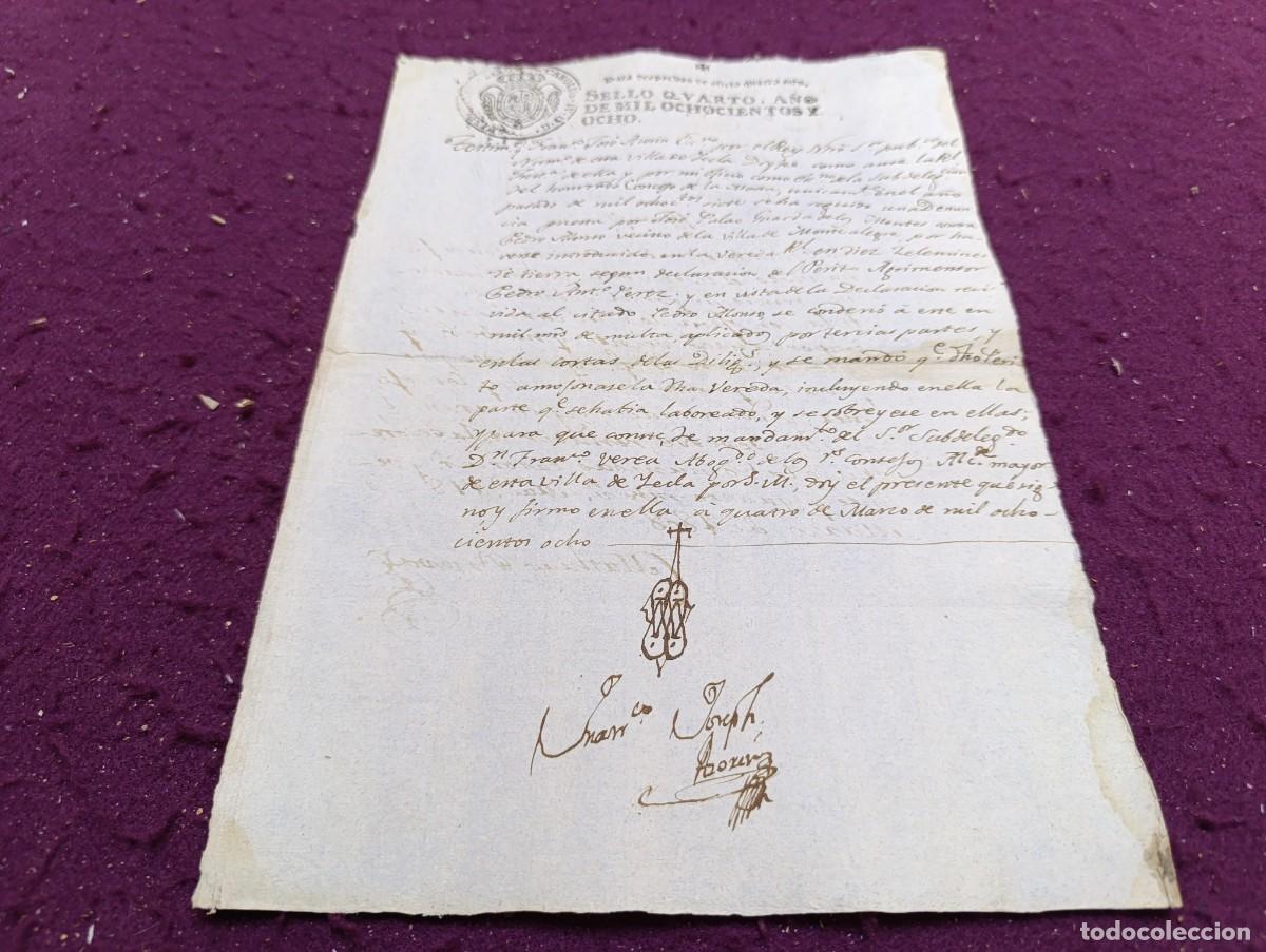 Alte Manuskripte: AM24, Antiguo Manuscrito, Yecla, Murcia, 1808