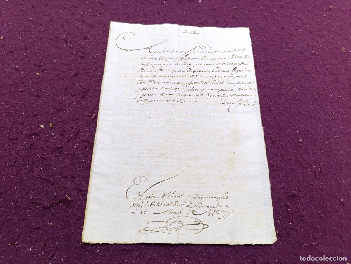 Manoscritti antichi: AM28, Antiguo Manuscrito, Valvidriera, Barcelona, 1789