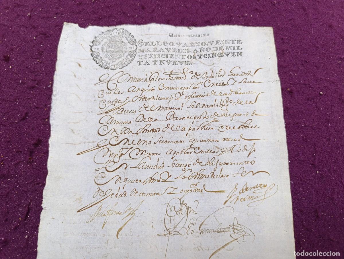 Ancient Manuscripts: AM41, Muy Antiguo Manuscrito, 1659, Madrid, Escritura de Censo