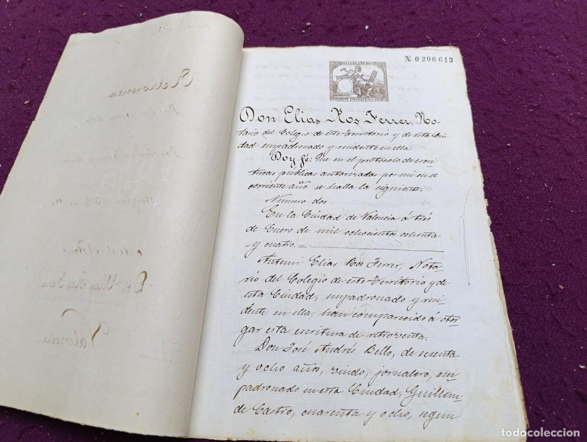 Manuscritos antiguos: AM46, Antiguo Manuscrito, 1884, Valencia, Retroventa - Foto 4