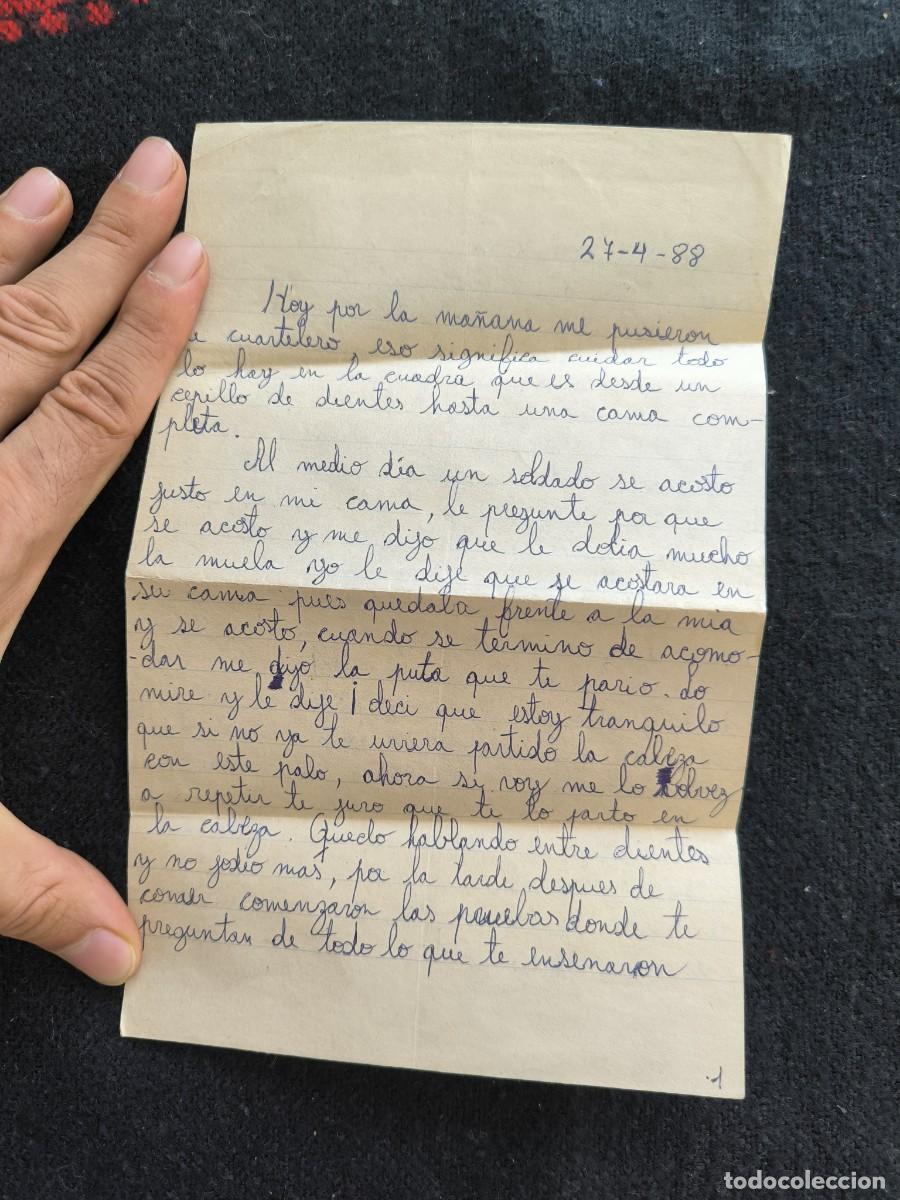 Manuscritos antiguos: Antigua Carta Manuscrita Original De 1988 &ndash; Documento Escrito A Mano Coleccionismo