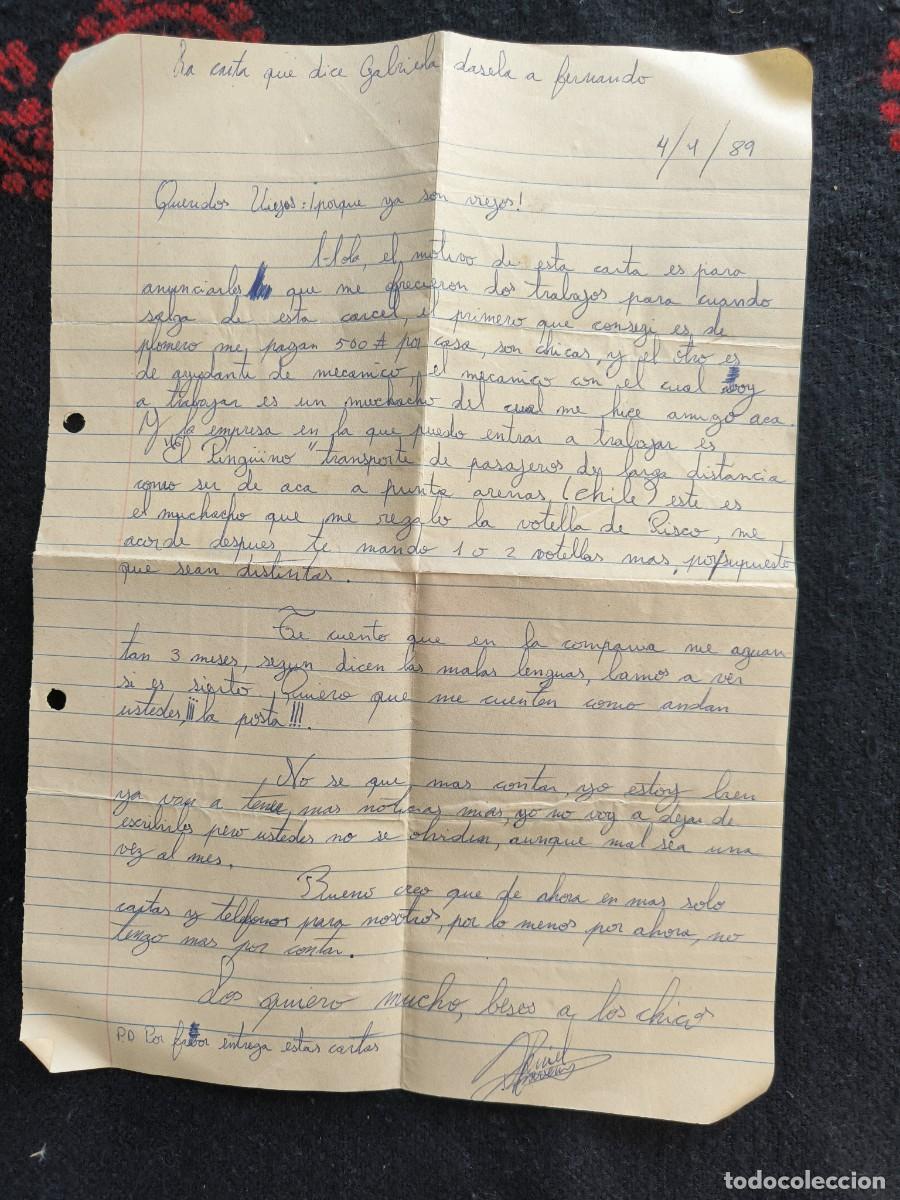Manuscritos antiguos: Antigua Carta Manuscrita Original De 1989 &ndash; Documento Escrito A Mano Coleccionismo