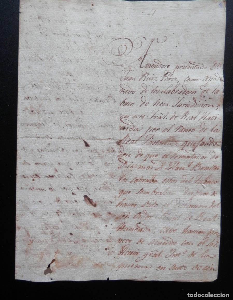 Manuscritos antiguos: Cuba. Francisco Arango y Parre&ntilde;o. Reclamaci&oacute;n cultivadores de tabaco. Habana. 1824.