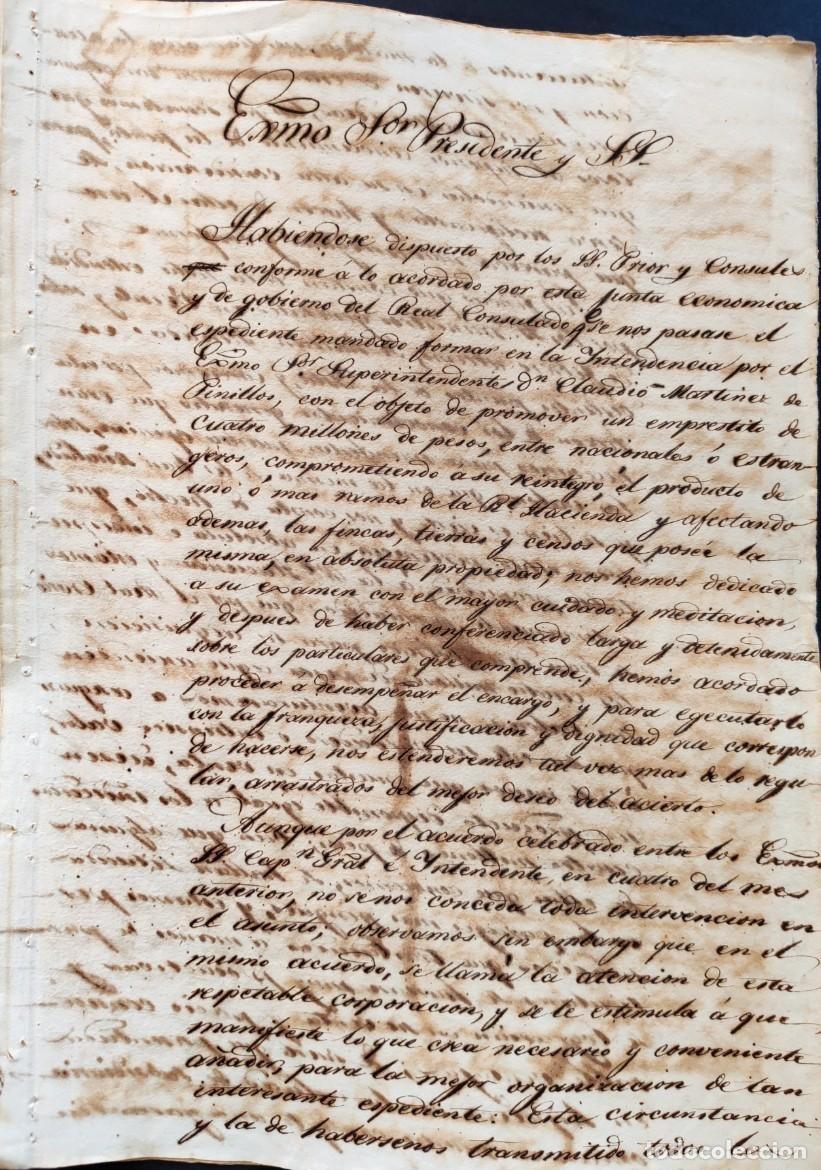 Manuscritos antiguos: Cuba. Empr&eacute;stito de cuatro millones de pesos. 1826.