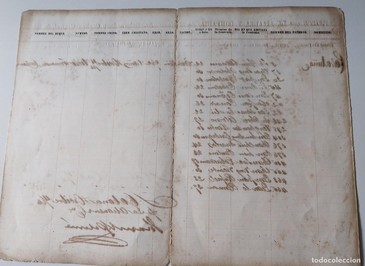 Manuscritos antiguos: Esclavitud Cuba Relaci&oacute;n de Colonos Chinos - Foto 3