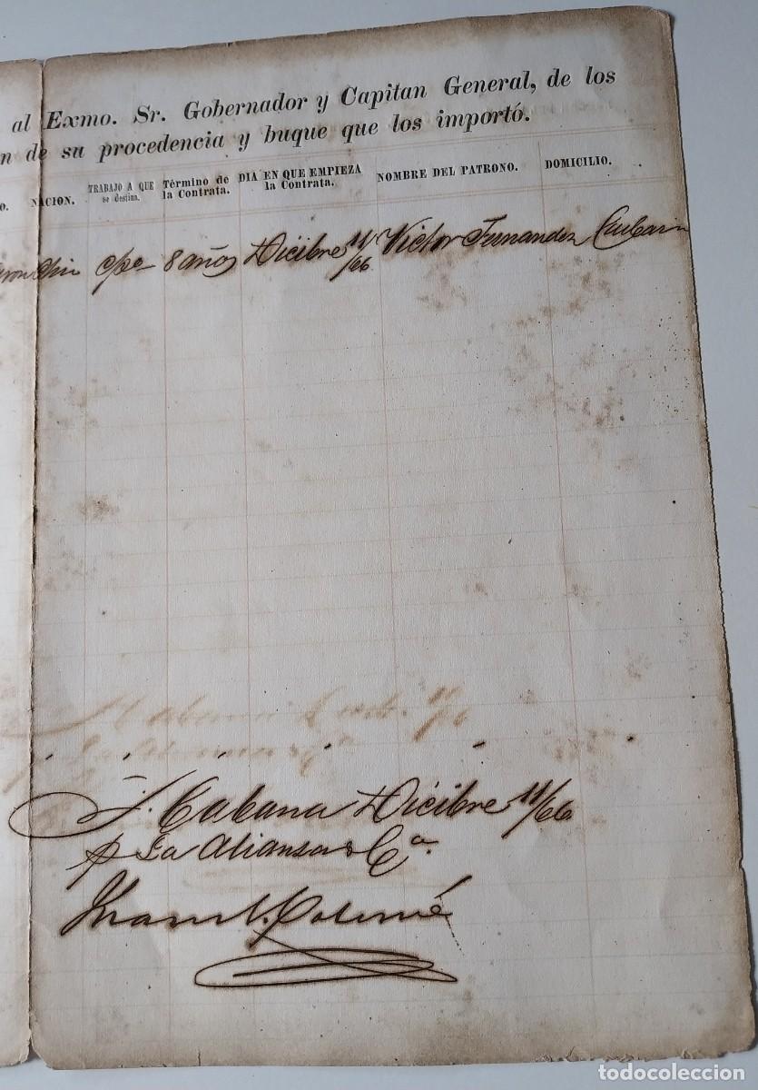 Manuscritos antiguos: Esclavitud Cuba Relaci&oacute;n de Colonos Chinos - Foto 4