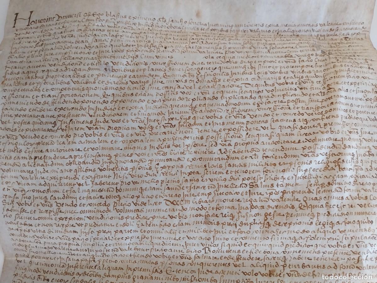 Manuscritos antiguos: Manuscrito en Pergamino Siglo XVI - Foto 2