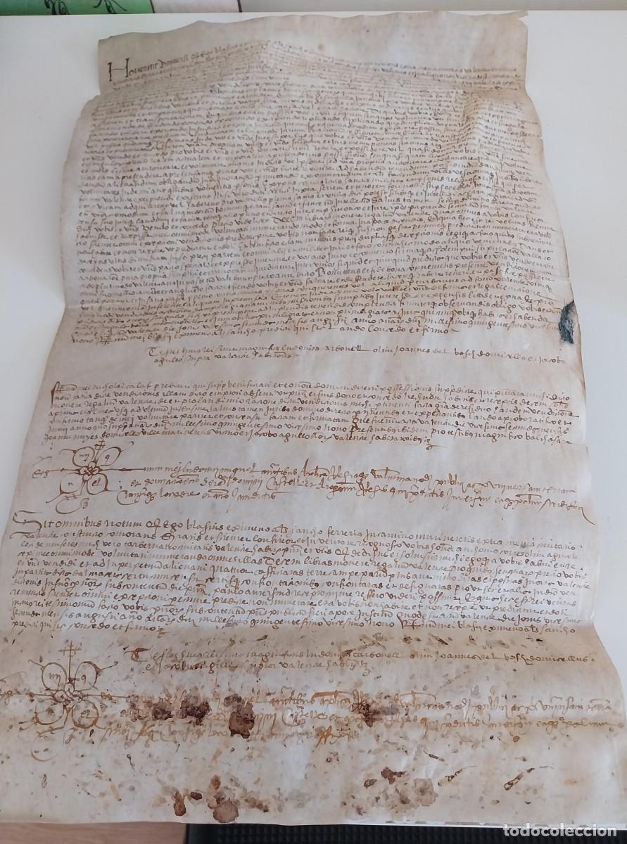 Manuscritos antiguos: Manuscrito en Pergamino Siglo XVI - Foto 3