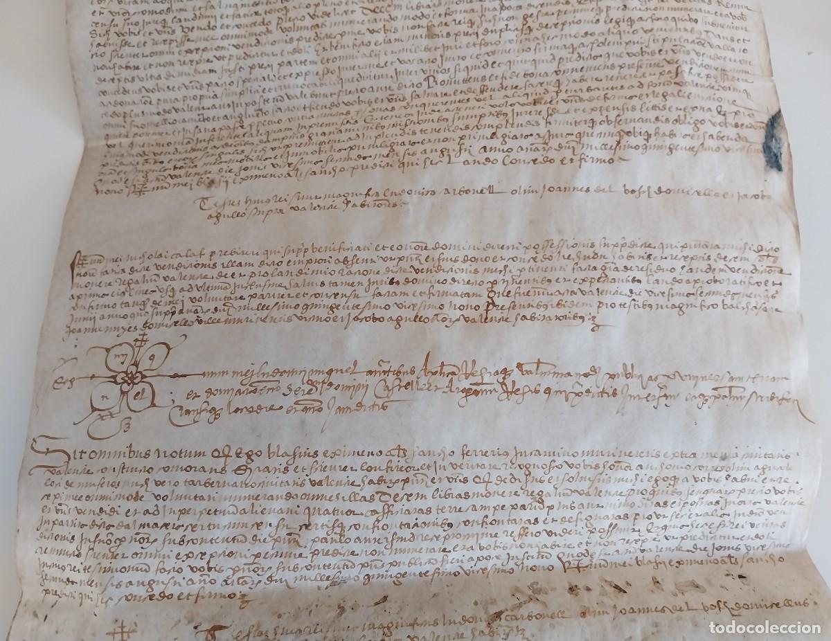 Manuscritos antiguos: Manuscrito en Pergamino Siglo XVI - Foto 5