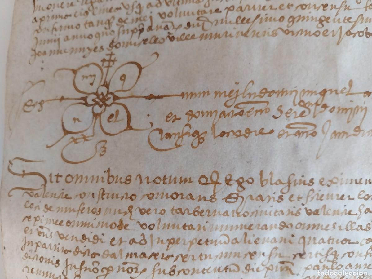 Manuscritos antiguos: Manuscrito en Pergamino Siglo XVI - Foto 8