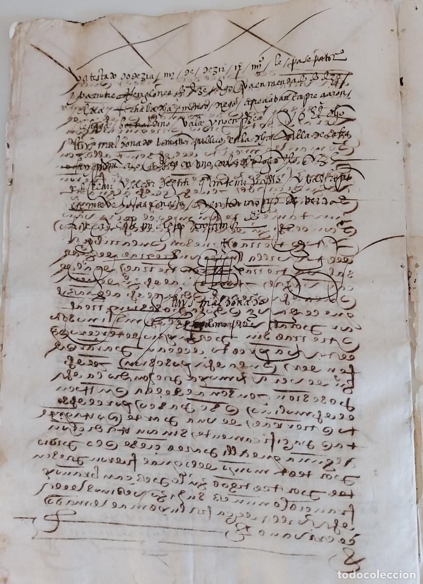 Manuscritos antiguos: Manuscrito Siglo XVI - Foto 10