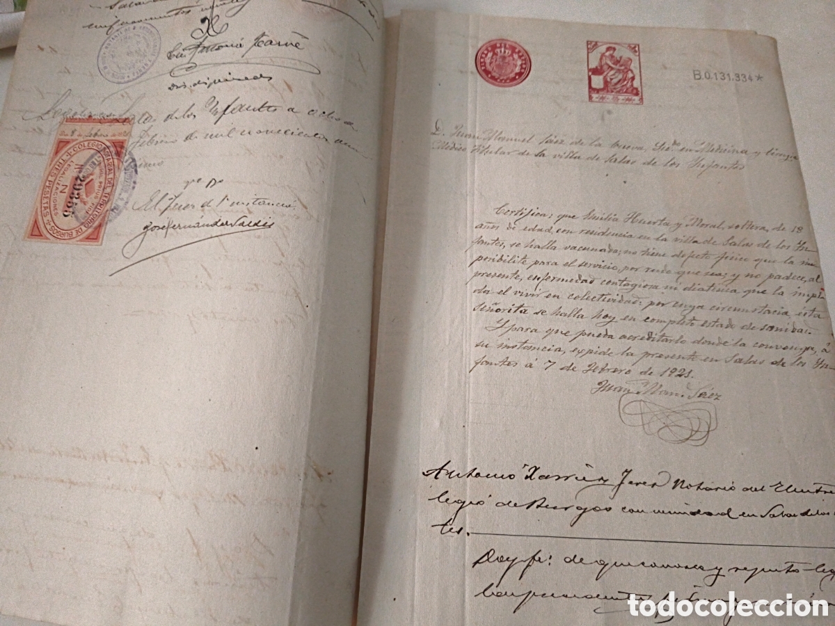 Manuscritos antiguos: Manuscrito Acta Notorial 1925 - Foto 2