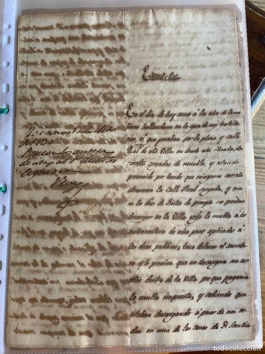 Manuscritos antiguos: Cuba. Marqu&eacute;s de C&aacute;rdenas de Monte Hermoso. San Antonio. 1830. Carta.