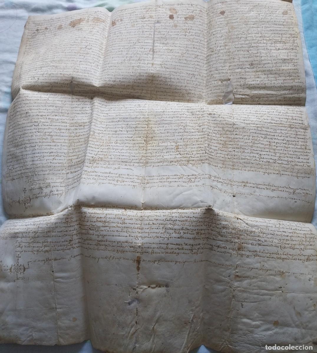 Manuscritos antiguos: Manuscrito en Pergamino A&ntilde;o 1432 Valencia.